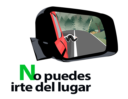 Si voy con el coche y atropello a una persona, pero veo que no está grave, que está bien…. ¿puedo irme, sin parar ni ayudar? <strong>NO. NO SE PUEDE ABANDONAR EL LUGAR DEL ACCIDENTE